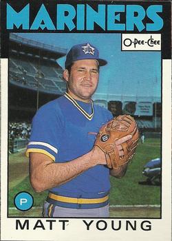 1986 O-Pee-Chee Baseball Cards 274     Matt Young